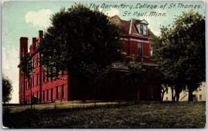 Dormitory College of St. Thomas St. Paul Minnesota MN Building Grounds Postcard