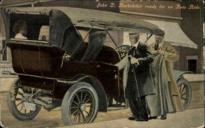John D Rockefeller Early Car Auto American History c1910 Vintage Postcard