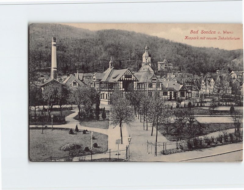 Postcard Kurpark mit neuem Inhalatorium Bad Sooden a. Werra Germany