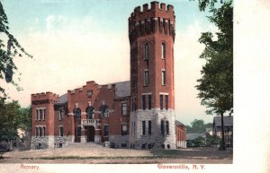Vintage Postcard Armory Building Historical Landmark Gloversville New York NY