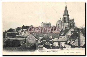 Old Postcard Clermont Church and Central House