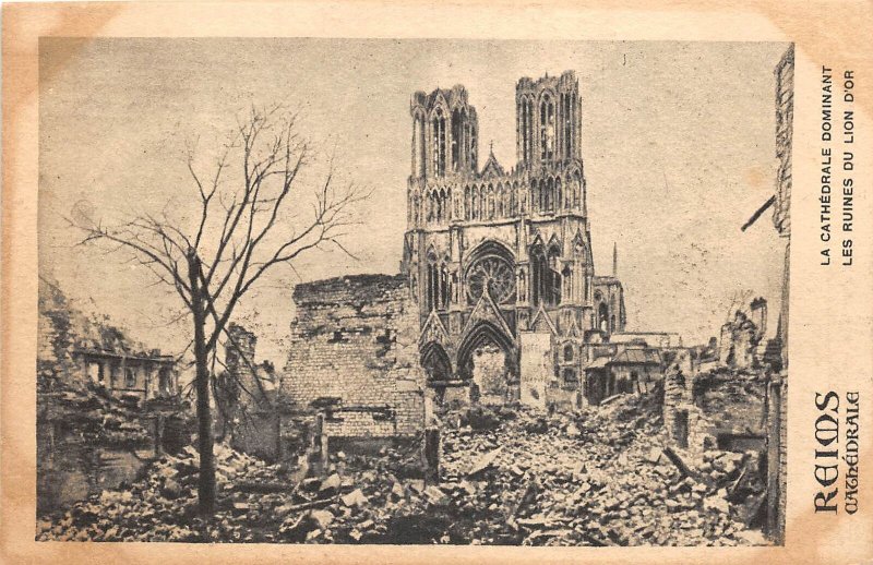 US77 France Reims cathedral ruins