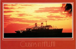 Cruising in Hawaii HI Passenger Ship Unused Vintage Postcard G20