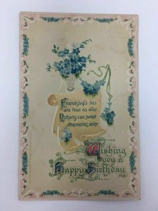 c. 1913 Happy Birthday P. S. Dresden Postcard Embossed