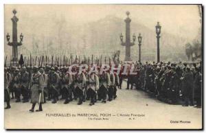 Old Postcard Funerals of Marechal Foch L & # French 39armee