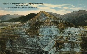 Utah Copper Co. Bingham UT Postcard Mining