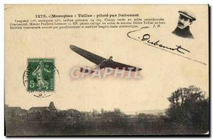 Old Postcard Jet Aviation monoplane Tellier driver by Dubonnet
