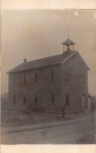 Mount Gilead Ohio School House ? Real Photo Vintage Postcard JJ649864 