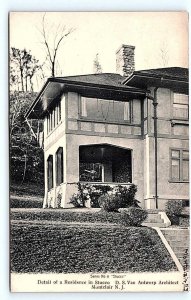 MONTCLAIR, NJ New Jersey ~ Detail of LARGE RESIDENCE in STUCCO c1910s Postcard
