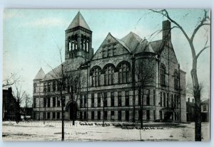 Cedar Rapids Iowa Postcard Cedar Rapids High School Building Exterior View 1910