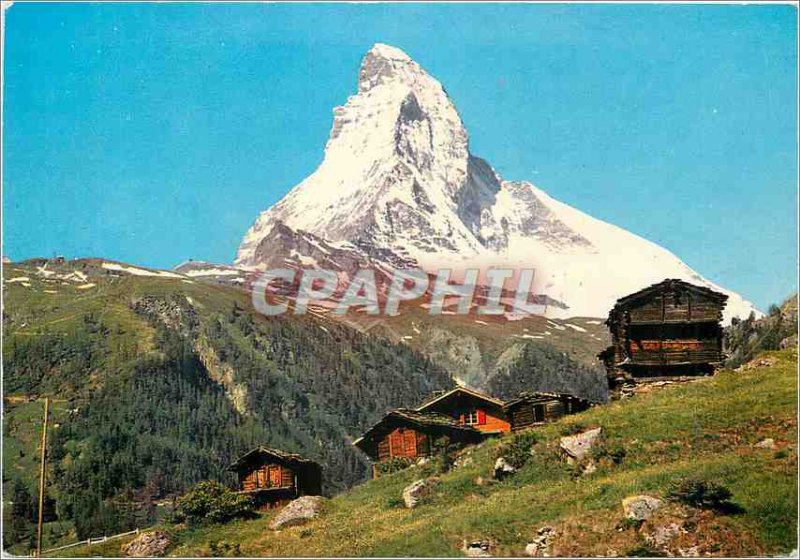 Modern Postcard Swiss Matterhorn Das Matterhorn Schweiz Svizzera It Cervino