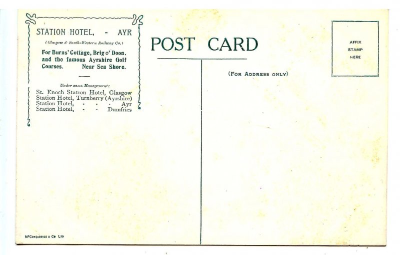 UK - Scotland, Ayr. Station Hotel