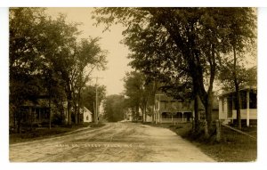 ME - Steep Falls. Main Street      *RPPC   (crease)