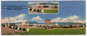 Vintage Sunset Motel Santa Fe New Mexico King Size Postcard #DE