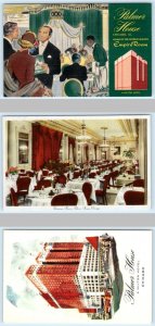 3 Postcards CHICAGO, Illinois IL ~ Palmer House EMPIRE ROOM Victorian Room