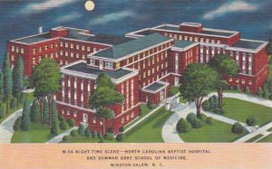 North Carolina Winston Salem Night Time Scene North Carolina Batist Hospital ...