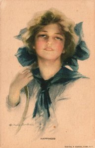 Artist Signed Philip Boileau Happiness Pretty Lady Postcard 03.94