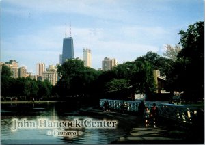 VINTAGE CONTINENTAL SIZE POSTCARD JOHN HANCOCK CENTER CHICAGO