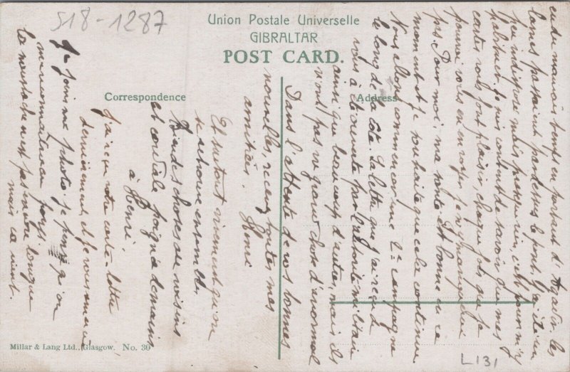 Gibraltar Rosia Bay Vintage Postcard C318