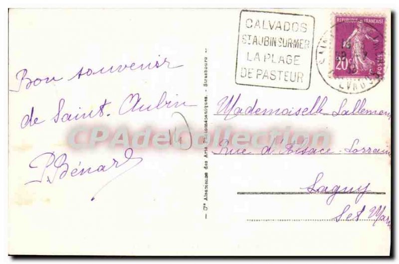 Postcard Old St Aubin's Bath Time