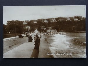 Devon TORQUAY Torbay Road shows Trams & Tramway RP Postcard by W.S. Gibbs
