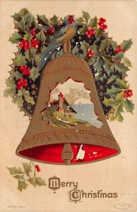 Christmas 1910 small paint chips on card