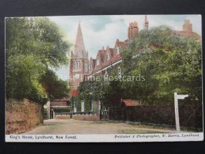 Hampshire LYNDHURST NEW FOREST Kings House Old Postcard by W Harris of Lyndhurst