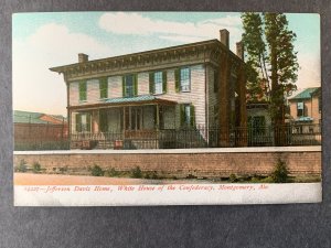 Jefferson Davis Home Montgomery AL Litho Postcard H1289083801