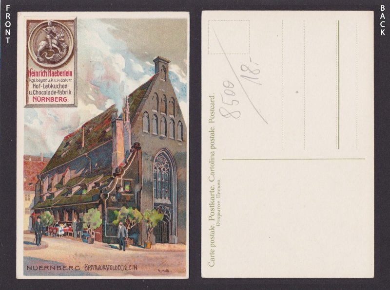 GERMANY, Postcard, Nuremberg, Bratwurstgloecklein