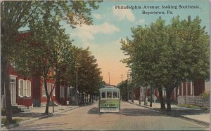 Postcard Philadelphia Avenue Looking Southeast Boyertown PA