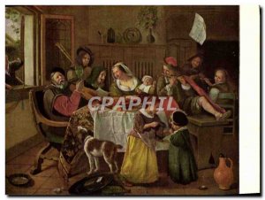 Postcard Modern Rijksmuseum Amsterdam Jan Steen Het Vrolijk