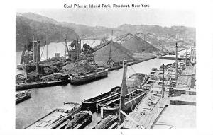 Coal Piles at Island Park, Rondout, New York, USA D & H Canal Unused 