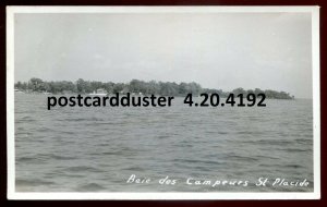 h3239 - ST. PLACIDE Quebec 1940s Baie des Campeurs. Real Photo Postcard