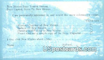 State Tourist Bureau Santa Fe NM Unused