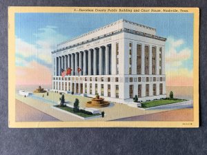 Davidson County Public Bldg&Court House Nashville TN Linen Postcard H1332083512