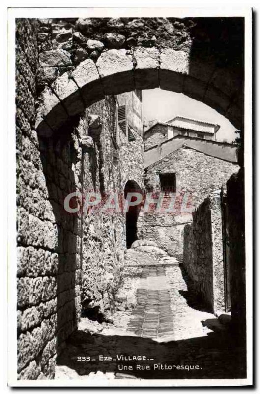 Old Postcard Eze Village A Picturesque Street