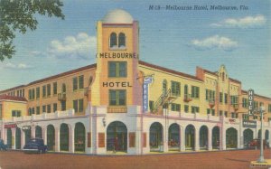 Melbourne Florida FL  Melbourne Hotel Linen  Postcard Used