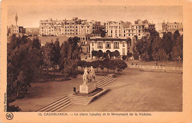 La Place Lyautey et le Monument de la Victorie Casablanca Unused 