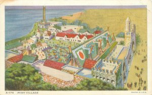 Chicago World's Fair Irish Village Aerial View American Colortype Postcard X176