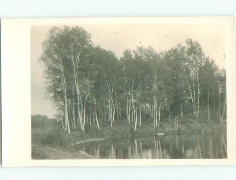 Pre-1928 rppc NICE VIEW Tilton Pond In Fayette - Near Augusta Maine ME i9084