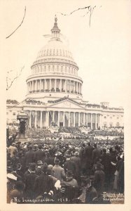 Washington DC Capitol 1913 Inauguration Real Photo Vintage Postcard AA59948