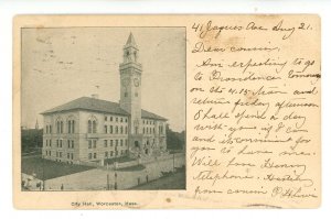 MA - Worcester. City Hall (Private Mailing Card)