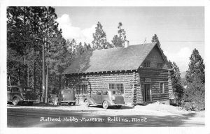 Rollins Montana Flathead Hobby Museum Real Photo Vintage Postcard AA12574