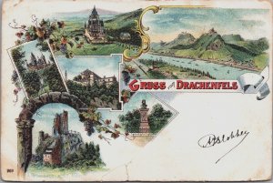 Germany Gruss vom Drachenfels Vintage Postcard C142