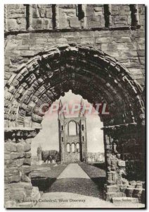 Old Postcard West St Andrews Cathedral doorway