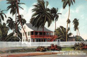 Belize British Honduras St Georges Caye Summer Residence Antique Postcard J79467