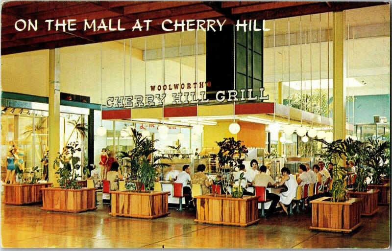 Cherry Hill Shopping Center NJ Woolworth's Cherry Hill Grill Vtg Postcard O27