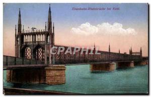 Old Postcard Eisenbahn Rheinbrinbrucke bei Kehl