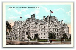 Vintage 1910's Postcard Panoramic View State War & Navy Building Washington DC