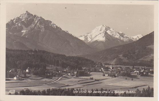 Austria Igls mit Serles und Habicht Real Photo